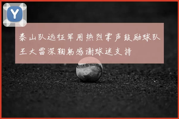 泰山队远征军用热烈掌声鼓励球队王大雷深鞠躬感谢球迷支持