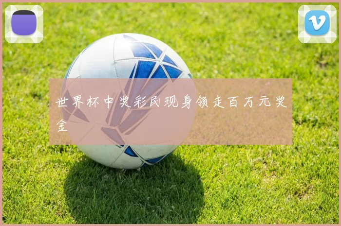 世界杯中奖彩民现身领走百万元奖金